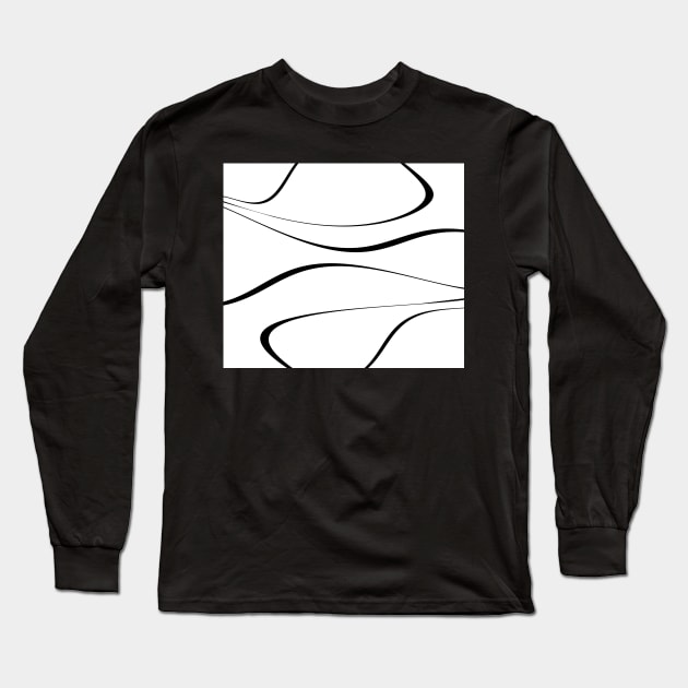 Abstract - black and white. Long Sleeve T-Shirt by kerens